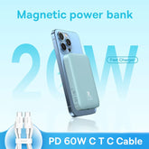 Baseus 20W Magnetic Power Bank - 5000mAh, Fast Charging for iPhone 8-16